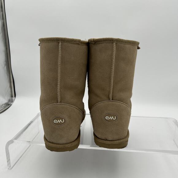 EMU Bronte Lo Suede Upper Boot w/ Merino Wool Lining Size W-F10/M-H9 Beige Clean - Picture 2 of 16